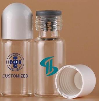 customized 3ml glass vials freeze drying powder vials inner plug 01